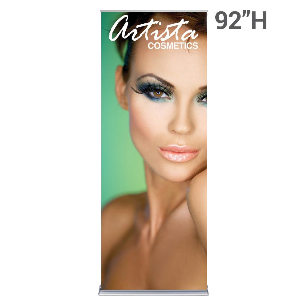36 in. SilverStep Retractable Banner Stand — Graphic Package / Silver / 92 inches